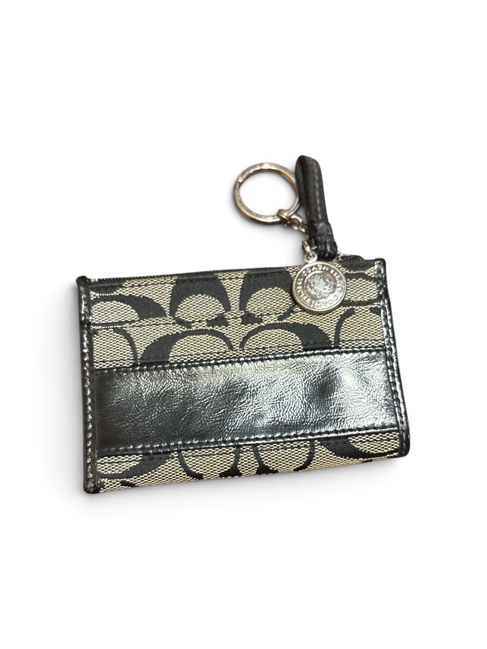 Coach Signature Card Case Keyring -Legacy Series